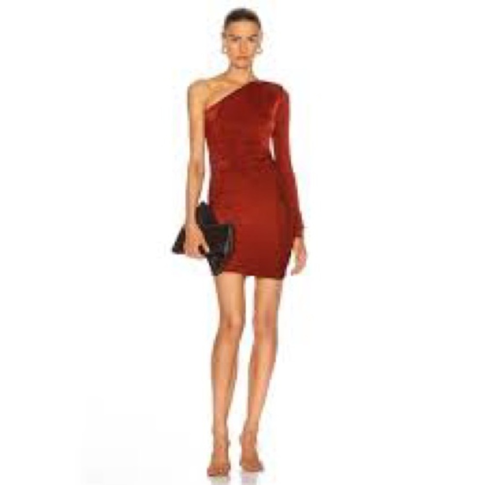 ALIX NYC Jordan One Shoulder Mini Dress Copper (106) - Picture 2 of 8